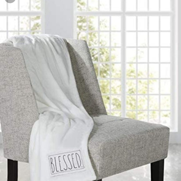 NWT Rae Dunn Grey Blessed Throw - Picture 5 of 5